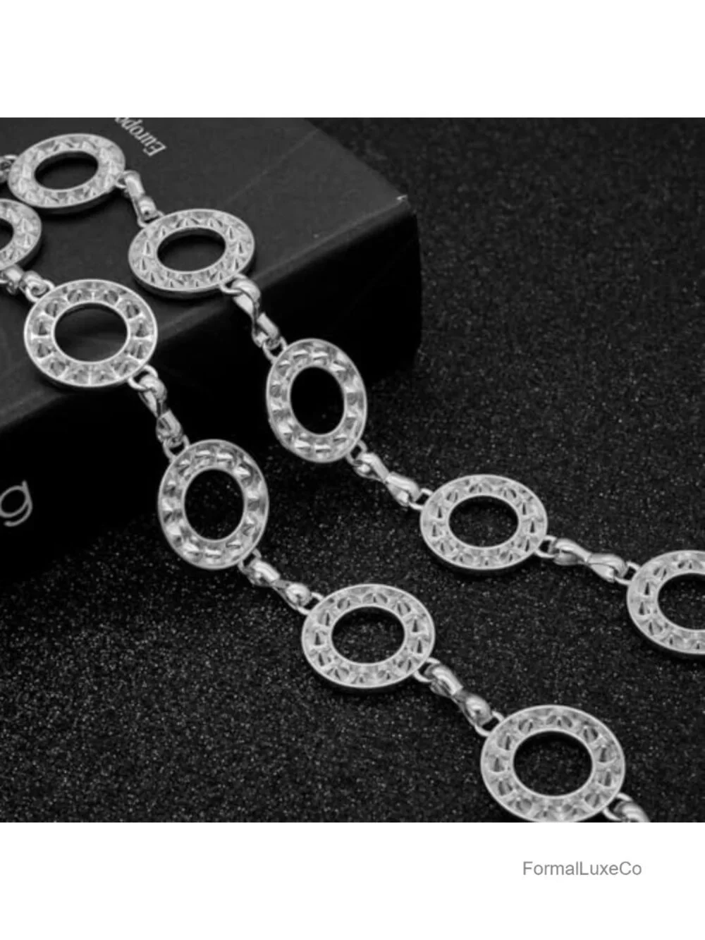 Rhinestone Chain Belt Metal Waist Chain for Dress Party